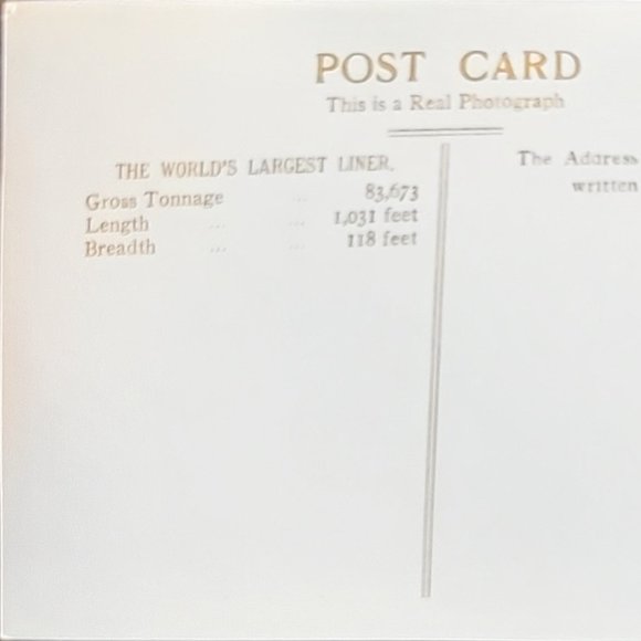 R.M.S Queen Elizabeth real photo post card - Picture 3 of 4